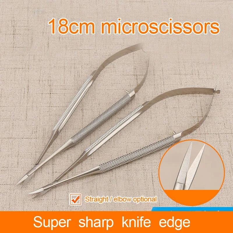 Microscopic Instruments 14 cm Micro Scissors Inner Barrier Cut Quality Scissors Hand Surgery Membranous Envelo 2