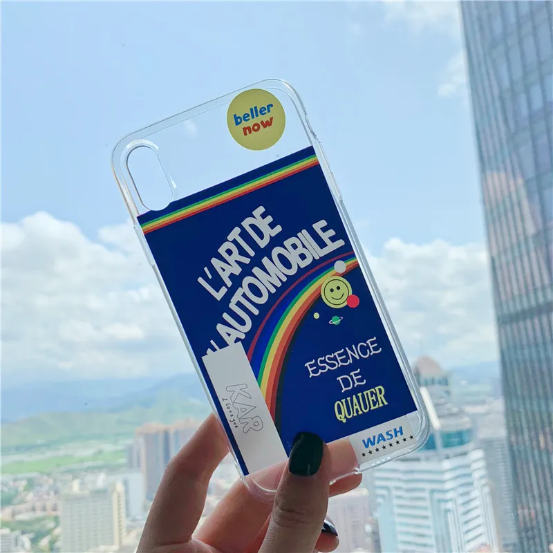 

For iphone Cover INS Fashion New Phone Case For iphone XS Max XR X Case For iphone 6 6s 7 8 plus Cover Transparent Silicone Case
