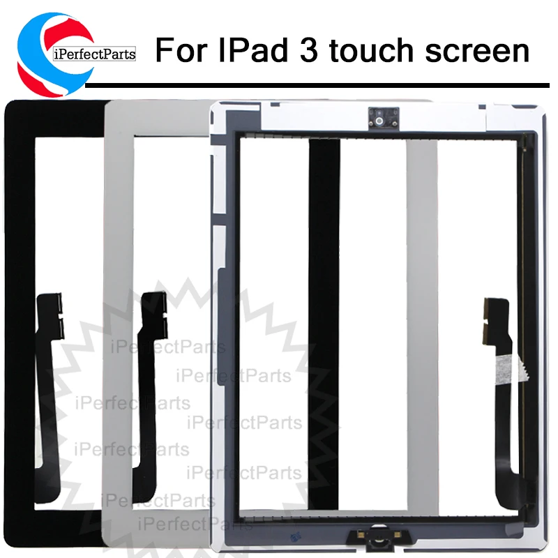 Tablet Touch Screen For ipad3 A1416 A1430 A1403 Glass Panel Professional Repair Kit iPad 3 Touchscreen + Home Button Assembl | Мобильные