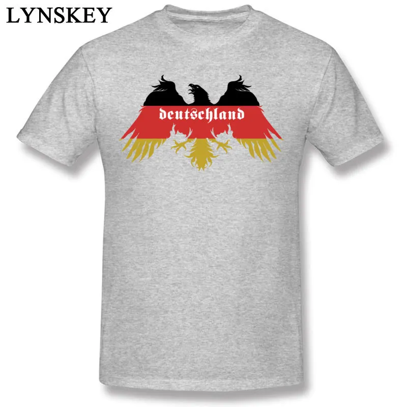 Designer Design Tops T Shirt for Men 100% Cotton Fabric Summer Fall Crewneck T-shirts Casual Sweatshirts Deutschland Flag Colors of Germany gray