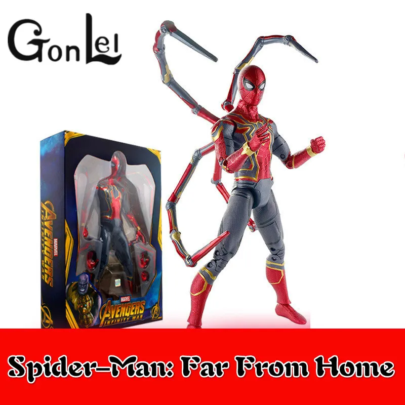 

Hot Toys Marvel Spider-Man: Far From Home Spiderman Action Figures PVC Spider Man Figure Collectible Model Toys 18cm