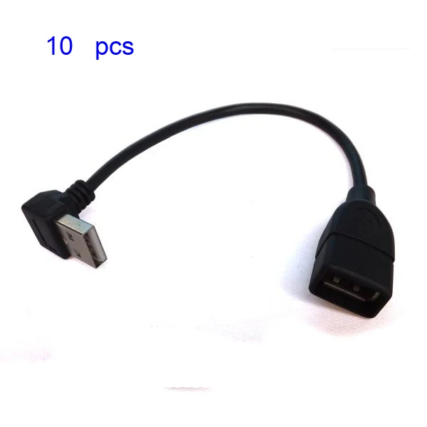 

10pcs    usb 2.0 type A Down angle male to female extension connector cable/cord/wire for laptop desktop printer