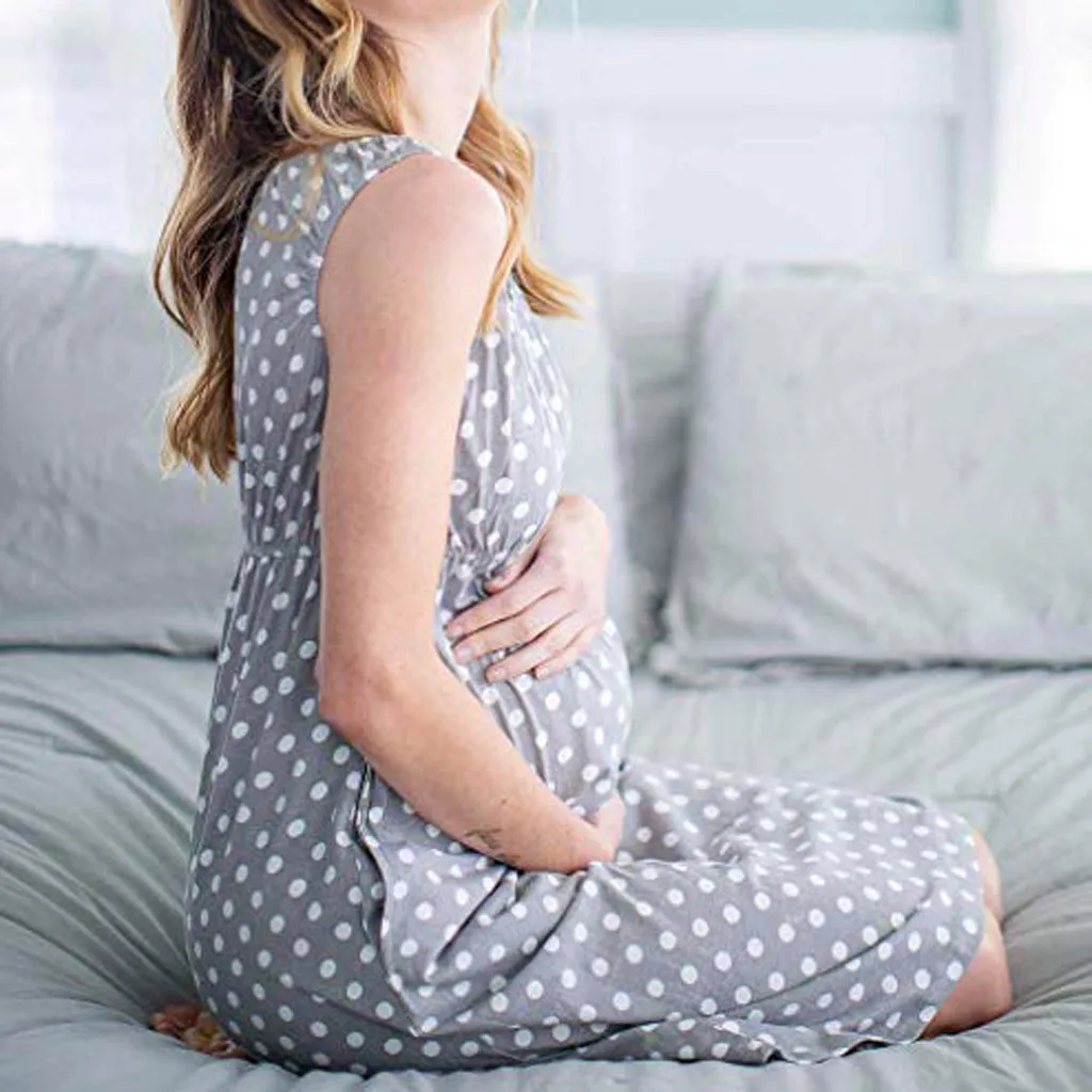 Новая мода для женщин Материнство кормящих детская ночная рубашка платье Ночная рубашка больница для беременных и кормящих платья лето