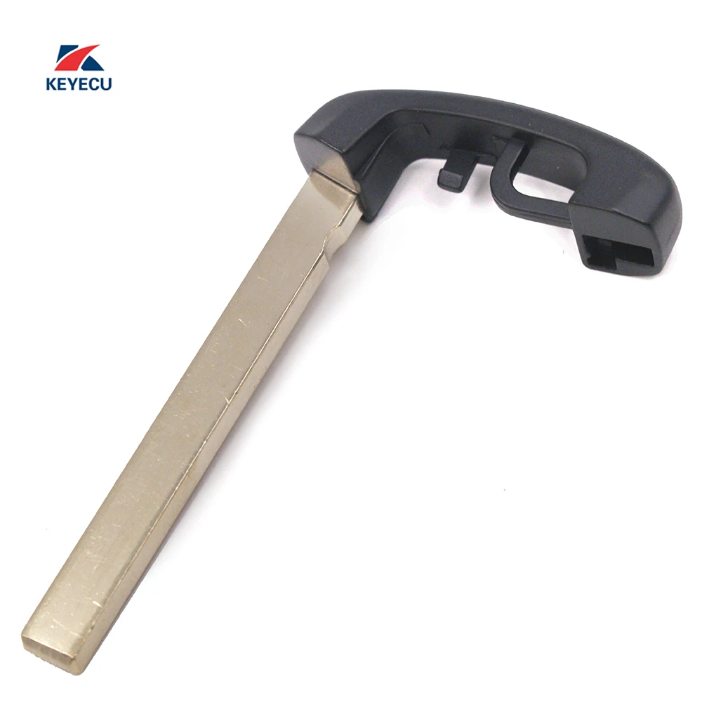 

KEYECU 2pcs Uncut Blank Insert Key Blade fit for BMW New 5 Series Smart Remote Key Fob