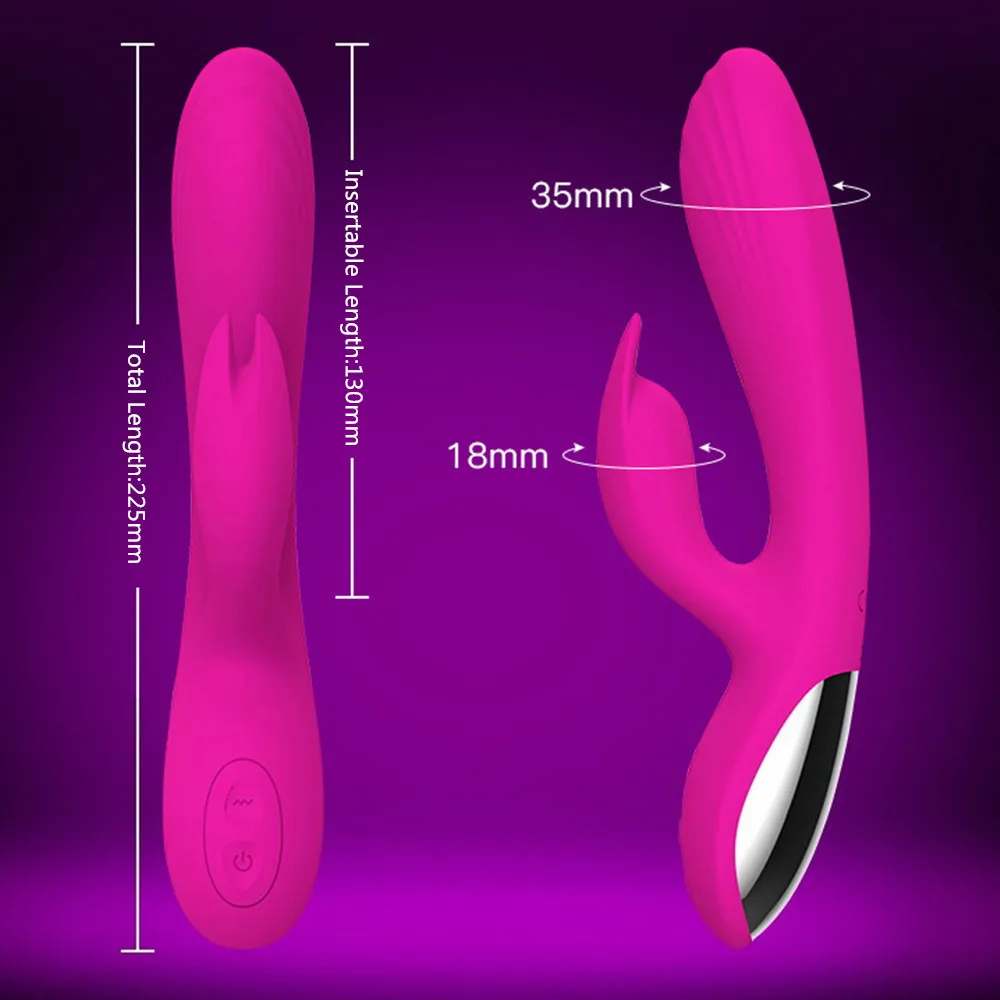 10 Speeds Rabbit Vibrator A G Spot Dildo Dual Motors Female Vagina Clitoris Stimulator USB Rechargeable Adult Sex toys for Women (1)
