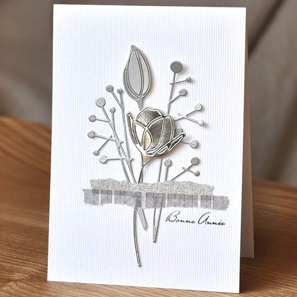 

DIY Elegant Flower Cutting Die Paper Art Embossing Stencil Card Scrapbook Cutter Scrapbooking Card Photo Decoration Supplies