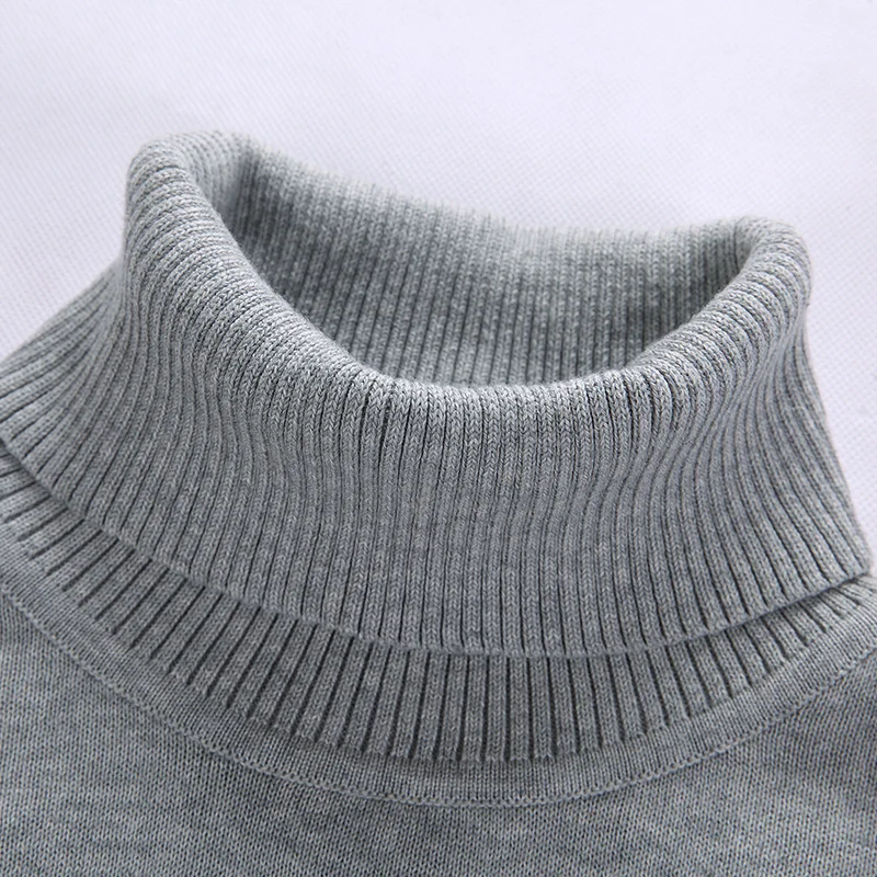 Распродажа мужской свитер с высоким воротом, Мужской пуловер, Осенний Модный стильный свитер, однотонный облегающий вязаный свитер с длинным рукавом