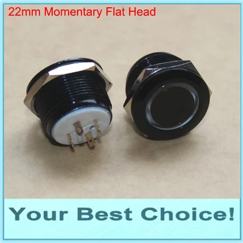

36pcs/Lot 22mm Waterproof Momentary 3.3V Ring LED Illuminated anti-vandal Black Metal Push Button Switch
