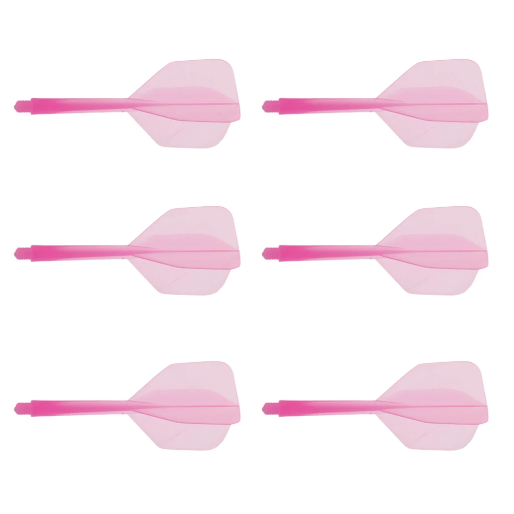 6 Pieces Transparent 2BA Thread Dart Shafts And Dart Flights Connection Entertainment Darts Tools Accessories