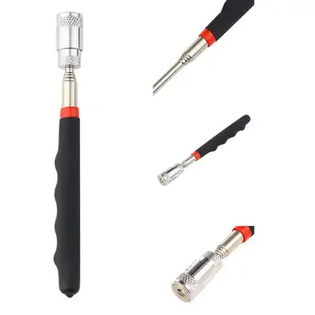 

Universal Magnetic Pick Up Stick Strong Suction Telescopic Extension Rod with Lights Handheld Tool Black
