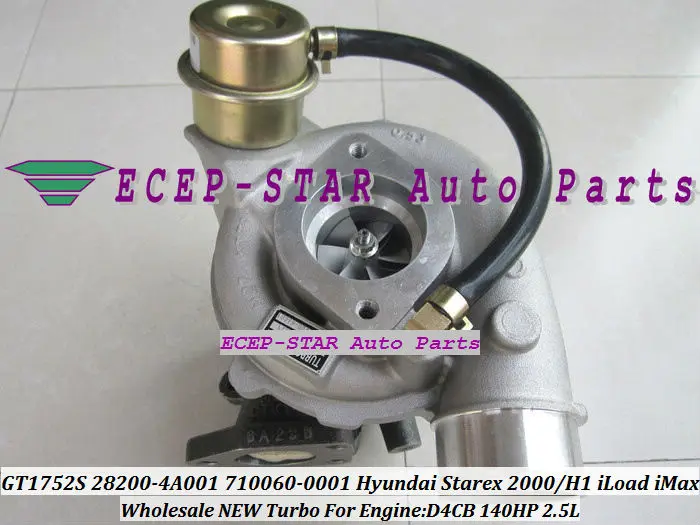 Turbo GT1752S 710060-0001 710060-5001 S 28200-4A001 710060 Турбокомпрессор Для HYUNDAI Starex CRDI H-1 Ван Iload IMAX H1 D4CB 2.5L