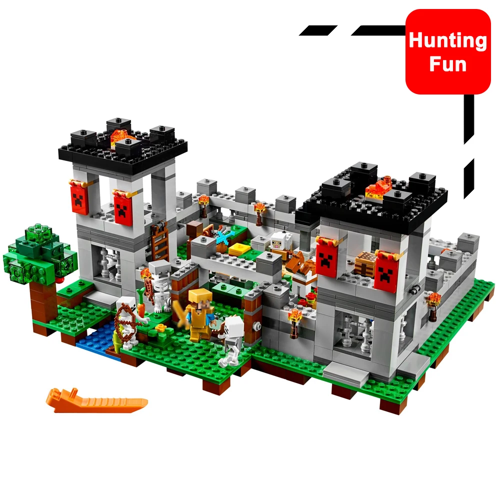 

523pcs 18005 Set The Fortress Set Skeletons Mini figures Building Blocks Kits Toys Children Gifts Fit Legoness Minecraft 21127