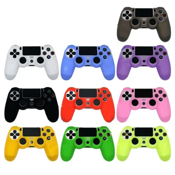 

For 100 PS4 Sony Playstation 4 Slim Controller Case Silicone Soft Flexible Gel Rubber Shell Cover Video Game Controller