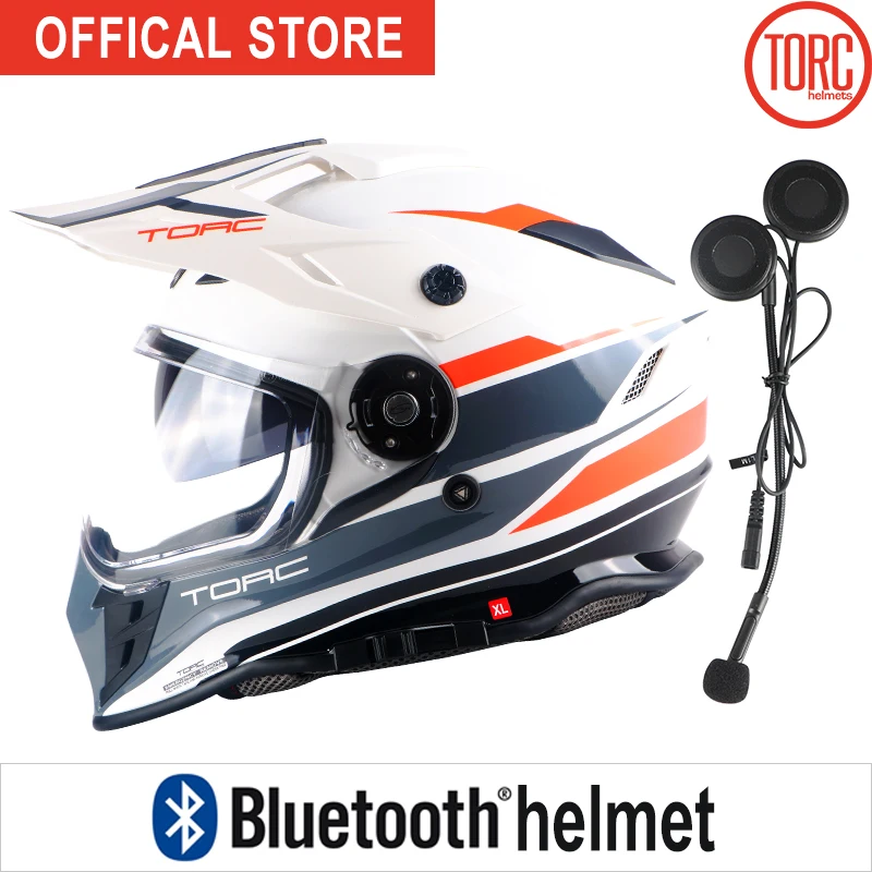 Мотоциклетный Полнолицевой шлем с Bluetooth двойная линза Casco мотоциклетный для езды