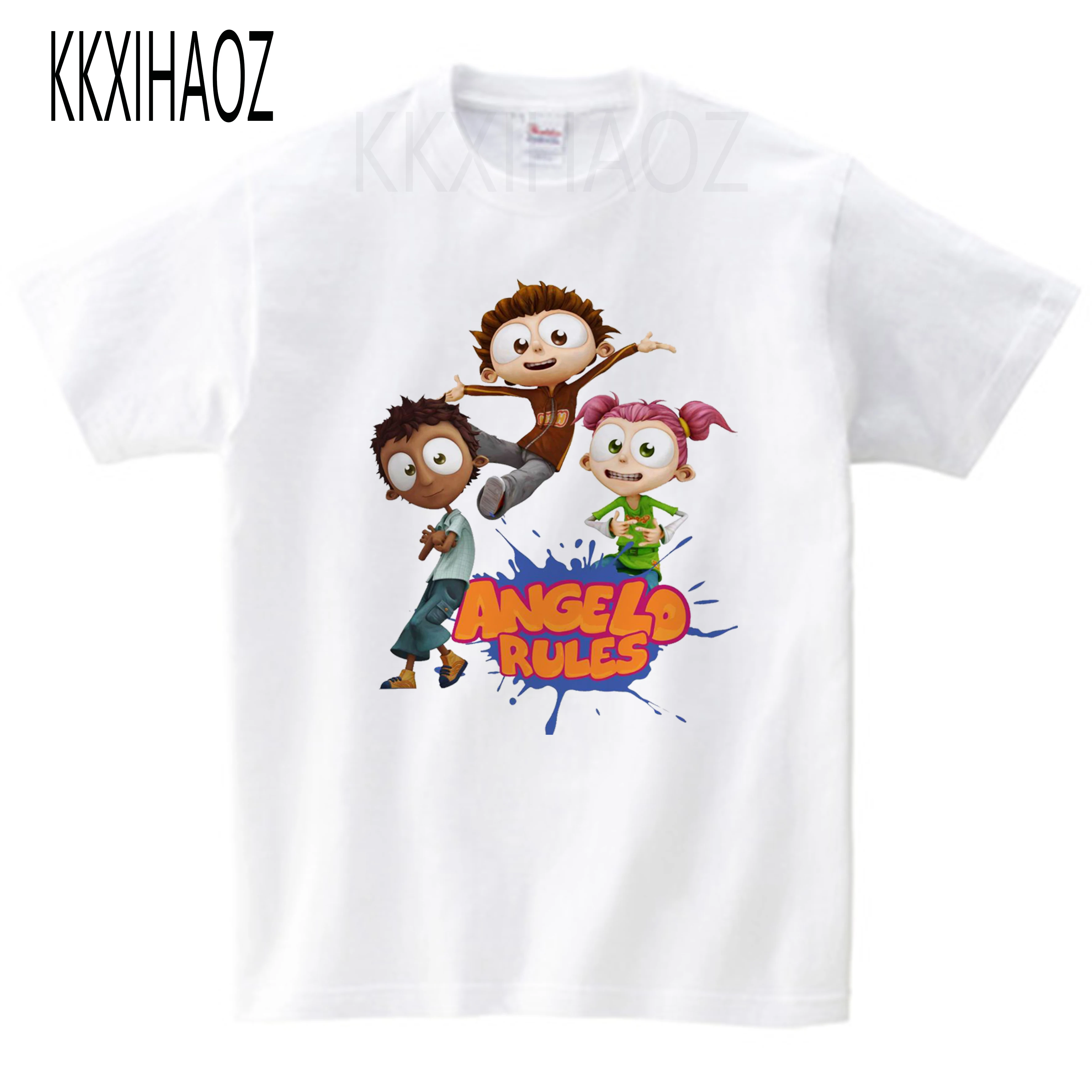 

2019 Prangelo rules Animated Children's T-shirt Boys and Girls Summer Short-sleeved Top Pure Cotton T-shirt Leisure Sports T