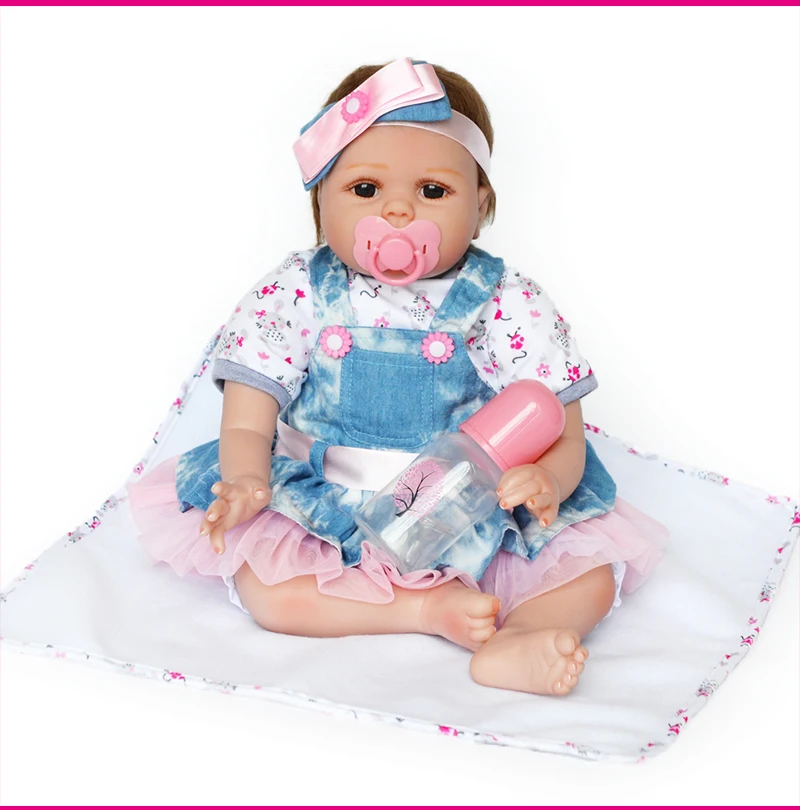 55 см Реалистичная кукла-Реборн, мягкая силиконовая кукла, Реалистичная кукла, игрушка, этническая кукла для детей, подарок на день рождения, Рождество