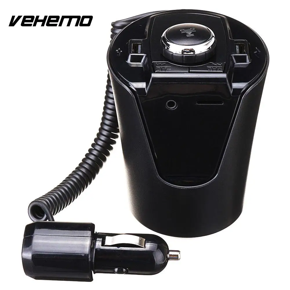 Cup Charger Car Charger Wireless Cup Bluetooth AUX Input MP3 Player 5V/2.5A 12-24V Automotive