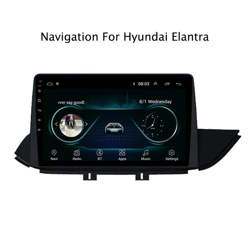 Sale 9" 2.5D IPS Android 8.1 Car DVD GPS Player For Hyundai Elantra Car Radio Stereo Head Unit with Navigation 1