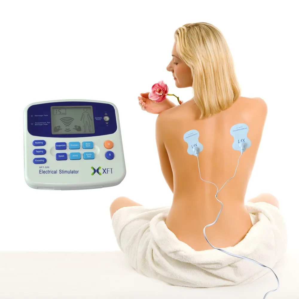 2Pcs XFT-320 Health Care Body Massager Dual Tens Machine Slim Slimming Fat Burner Vibration Fitness Massager Stimulator Device 2018 new vibration fitness massager for keeping health fitness equipments slimming fitness