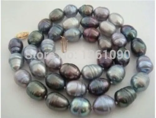 

000469 12-13MM tahitian multicolour pearl necklace (A0513)