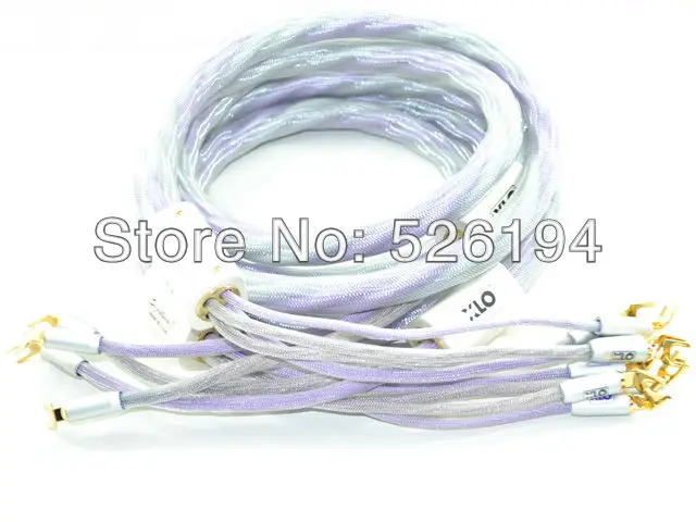 

Free shipping pair 2.5M XLO Signature 3 audio Speaker Cables 2 to 2 Y spade terminal speaker cable