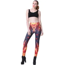 Эластичные Повседневные штаны для мужчин 3D цифровой печати огонь людей Bone узор Для женщин Леггинсы для женщин 7 размеров Фитнес Костюмы