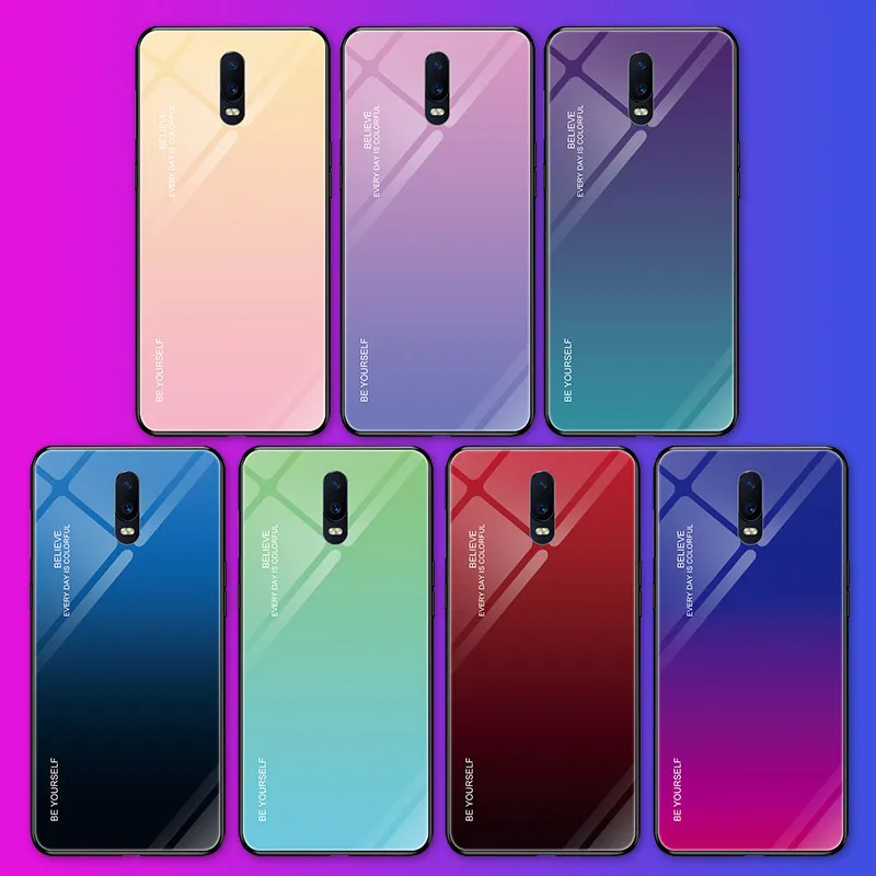 

Tempered Glass Phone Case For OPPO Find X R17 F11 Pro R19 K1 R15X Reno 10X ZOOM Cover Case On R19 Hard Back Glass Cover Coque
