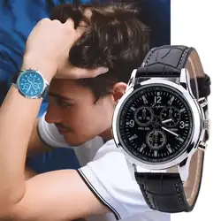 Lvpai Повседневное кожаный ремешок Часы кварцевые Для мужчин аналоговые наручные часы Для мужчин s часы контракт Простые Модные Бизнес