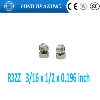 

Free shipping 50pcs R3ZZ deep groove ball bearing 4.762*12.7*4.978mm inch miniature bearing 3/16 x 1/2 x 0.196 ABEC3