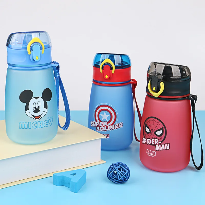 Disney Children's Cup Primary School Drop-proof Plastic Cup Kindergarten Baby Household Portable Summer Straight Drinking Cup