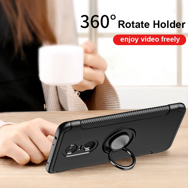 For Xiaomi Redmi 5 Plus Case Note 5 Pro Hybrid Silicone PC Rugged Armor Metal Finger Ring Holder Xiomi Xiaomi Redmi5 Phone Cover