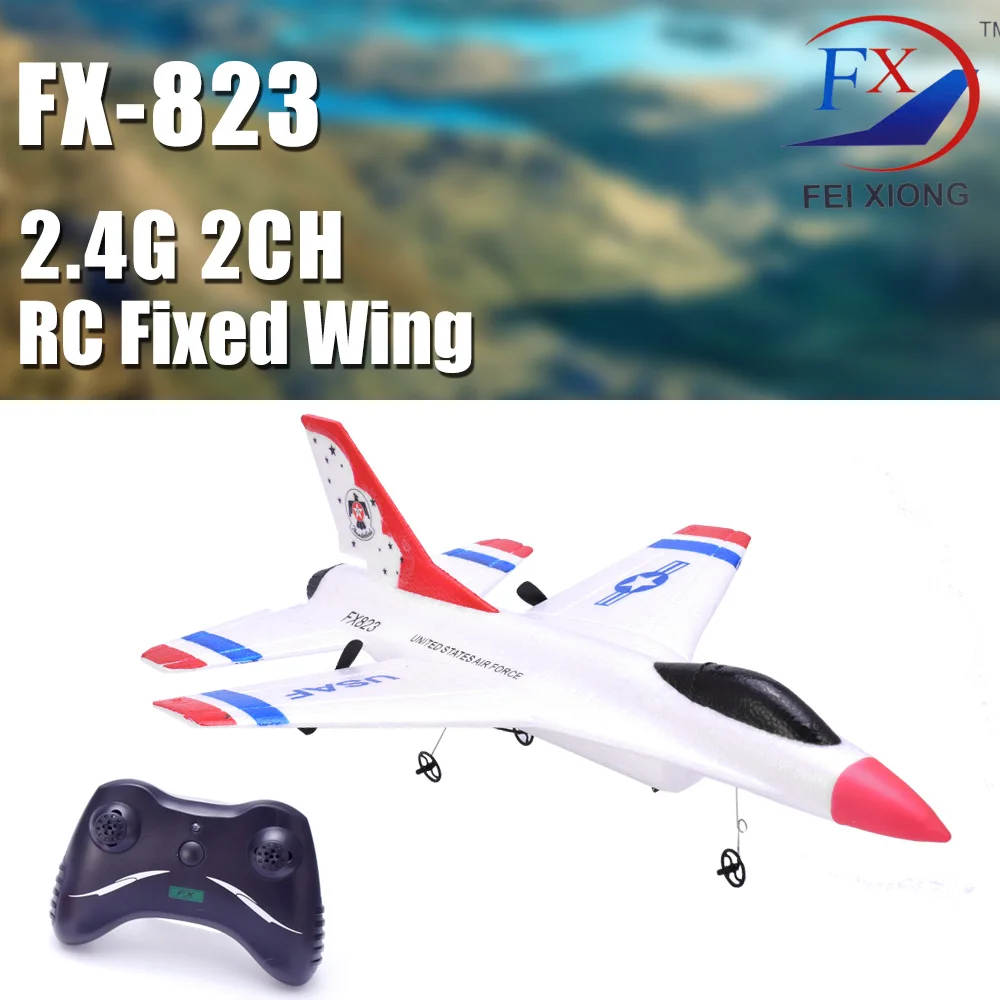 FX 823 2 4G 2CH пульт дистанционного управления F 16 планер 290 мм размах крыльев EPP RC