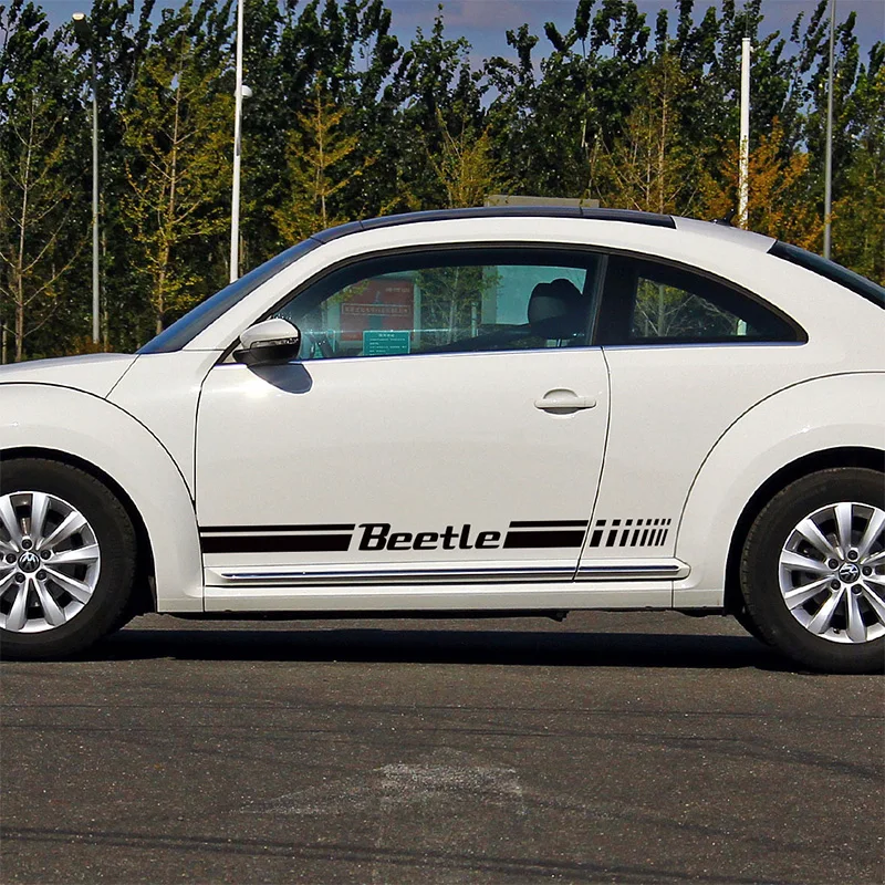10 Pairs Customization BEETLE MOTORSPORTS Rline Door Stickers Decal Car Styling For vw beetle