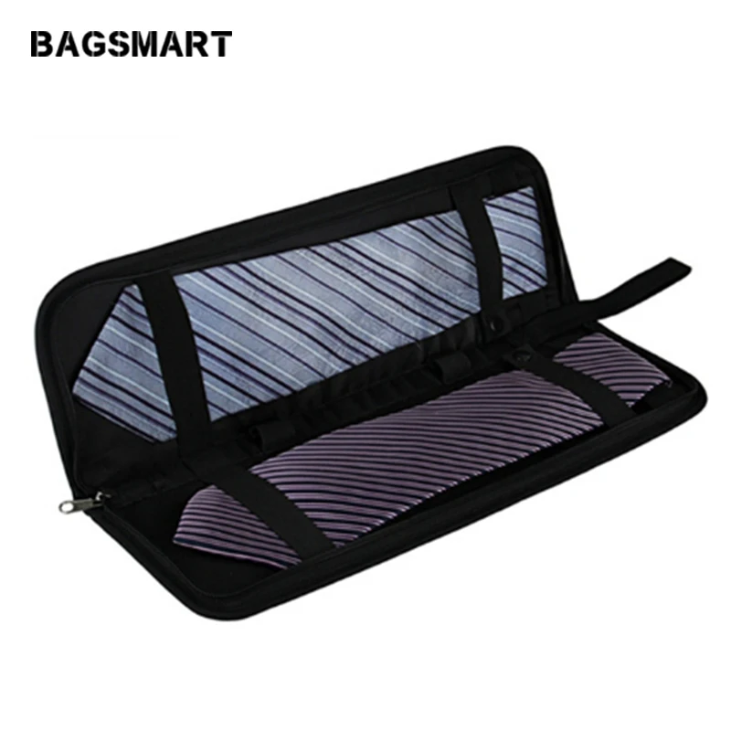 

BAGSMART Travel Neckties Case Tie Storage Case Gentelman Polyester Tie Cover For 1-6 Ties Travel's Necktie Tie Bag Business Trip