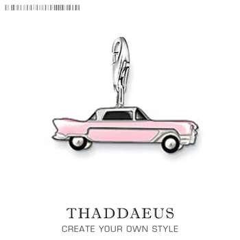 

Pink Car Classic Pendant Charm 2019 New Arrival 925 Sterling Silver Vintage Gift Simple Fashion Jewelry Fit Bracelet Necklace