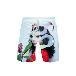 Cannes star Bjork 2019 Новый 3D стиль летние мужские модные трендовые шорты для отдыха 2019 Kpop популярные повседневные летние шорты