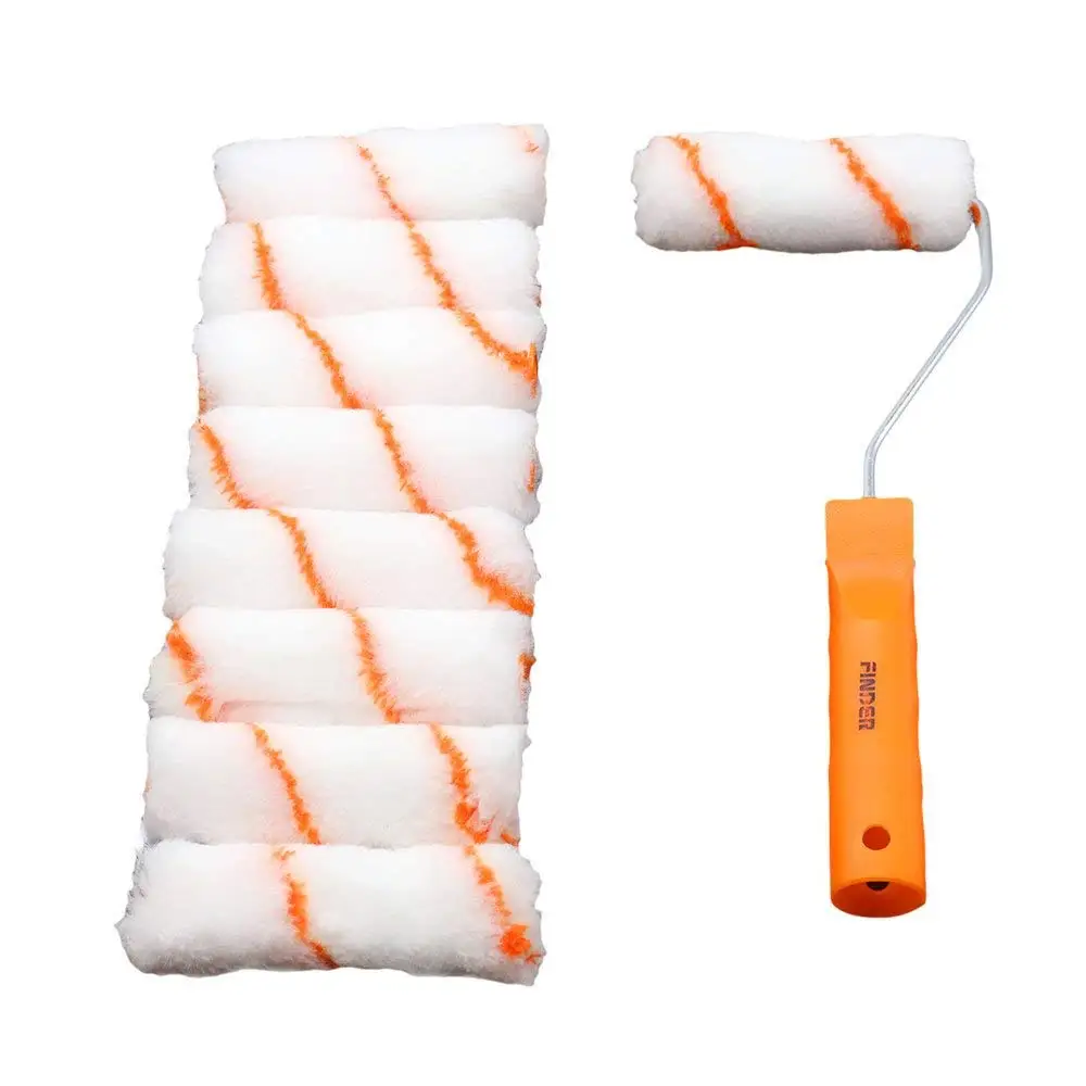 

Wall painting tools 4'' 100mm Professional Wall Paint Roller Brush handle tool Replacable 10 Piece Tool Kit Free Shipping