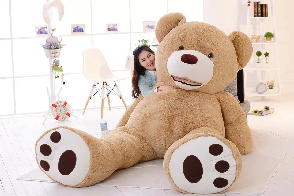 Американский медведь огромный большой 100-260 см 20 кг полный плюшевый животных плюшевое покрытие с медведем мягкая игрушка, кукла детский подарок