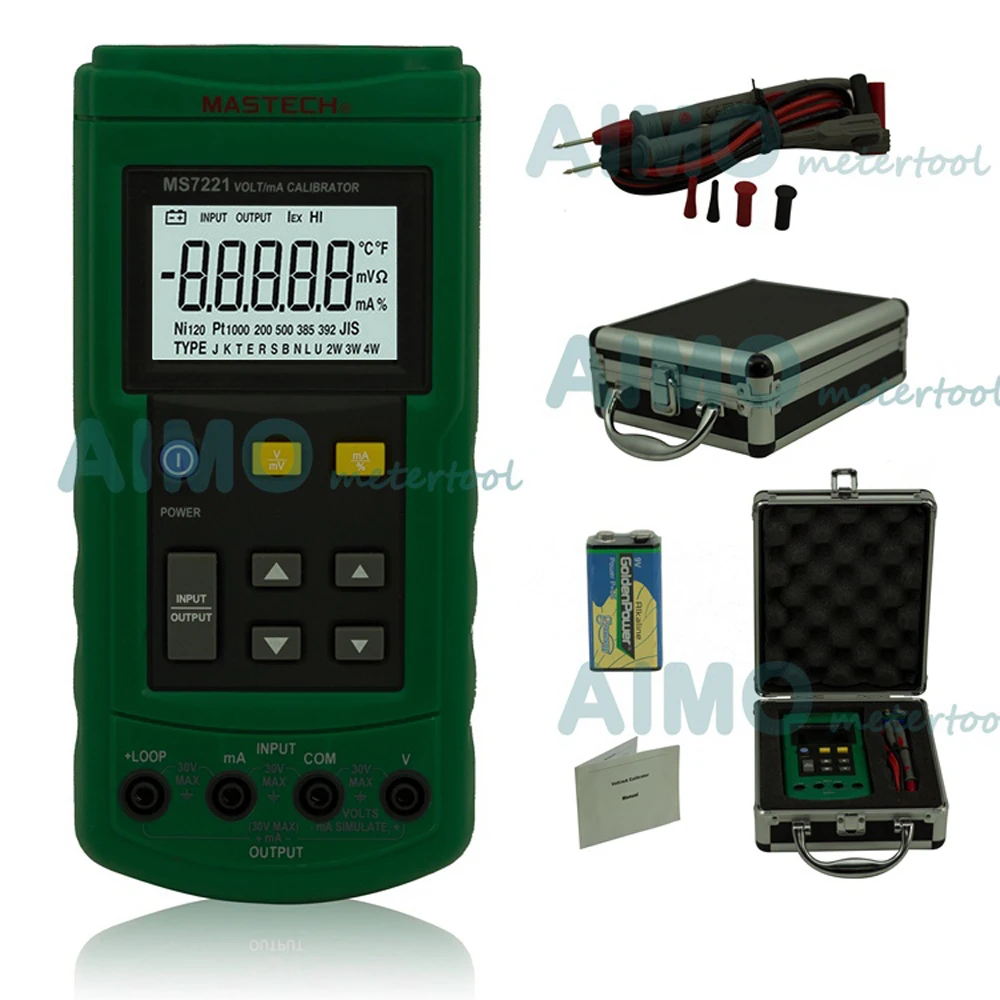 

Mastech MS7221 Volt/mA Voltage Current Calibrator Source/Output Step DC 0-10V 0-24mA Tester Meter