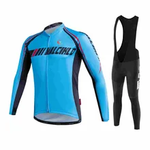 MALCIKLO Мужской трикотажный комплект для велоспорта/велосипедные майки Ropa Ciclismo Invierno/Зимняя Теплая Флисовая велосипедная одежда A078LB