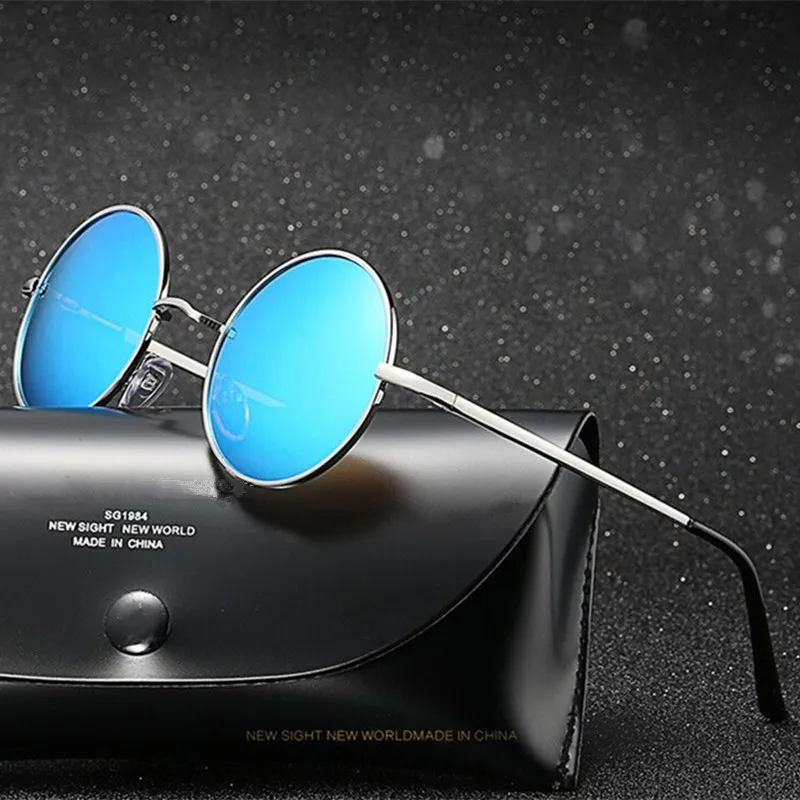 New Unisex John Lennon Style Vintage Round Peace Sunglasses