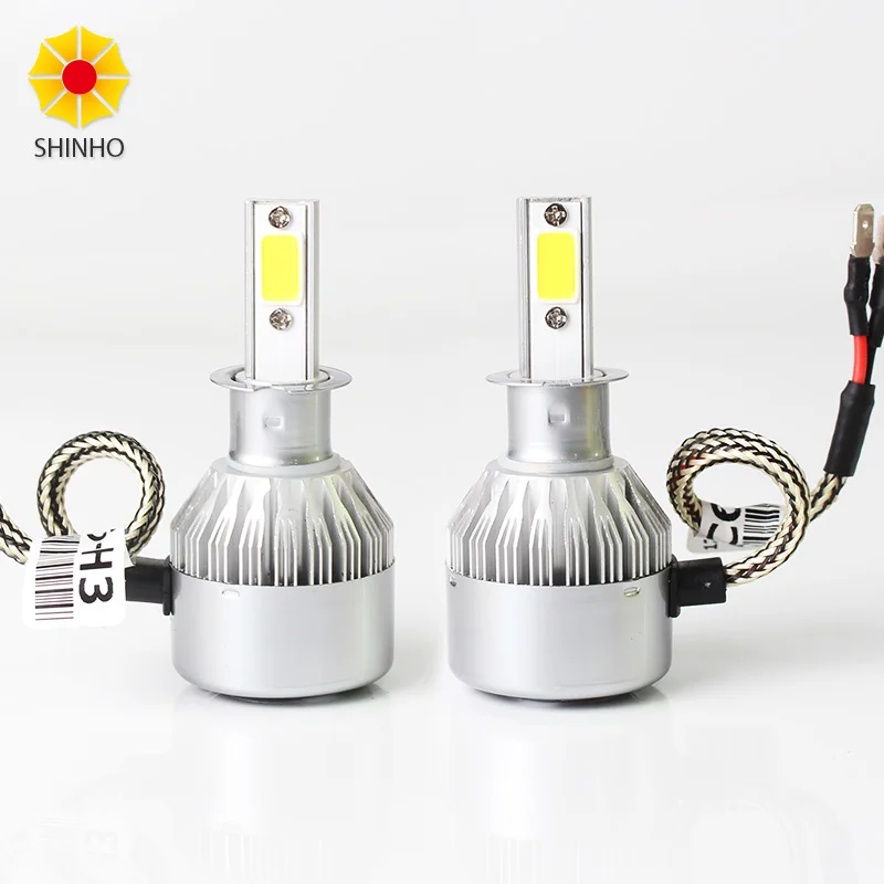

2pcs/lot Xenon 6000K White H3 72W COB Car LED Headlight Replacement Car DRL Fog Head light Conversion Driving Bulb Car Styling