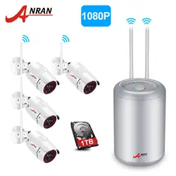 ANRAN 4CH CCTV C системы беспроводной P 1080 P NVR с 2.0MP Открытый водонепроницаемый Wi Fi безопасности камера ночное видение наблюдения комплект