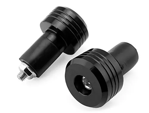 1pair Motorcycle Handlebar Aluminum 22MM Grips Bar End Cap Plug Slider Black