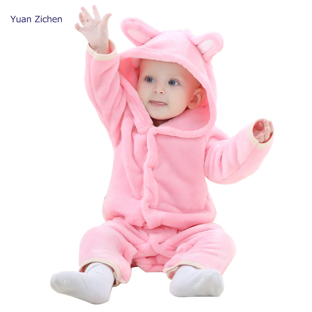 

Baby Clothing Cute Cartoon Flannel Baby Rompers Novelty Rabbit Cotton boy girl Animal Rompers Stitch Baby's Sets Baby kigurumi