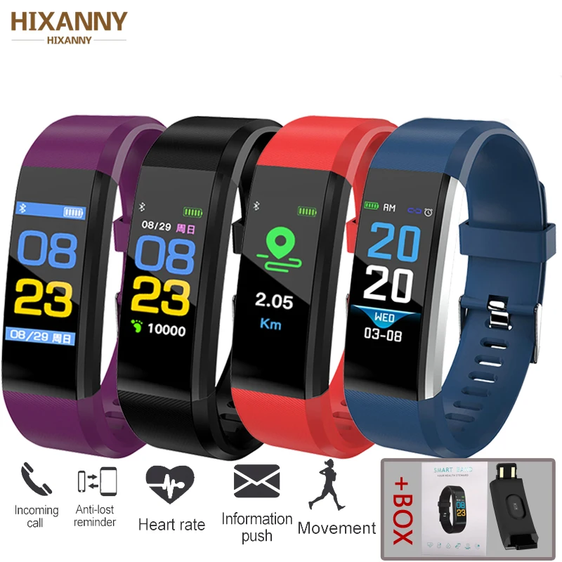 

115Plus Smart Bracelet Sport Bluetooth Wristband Heart Rate Monitor Watch Activity Fitness Tracker Smart Band PK Mi band 2