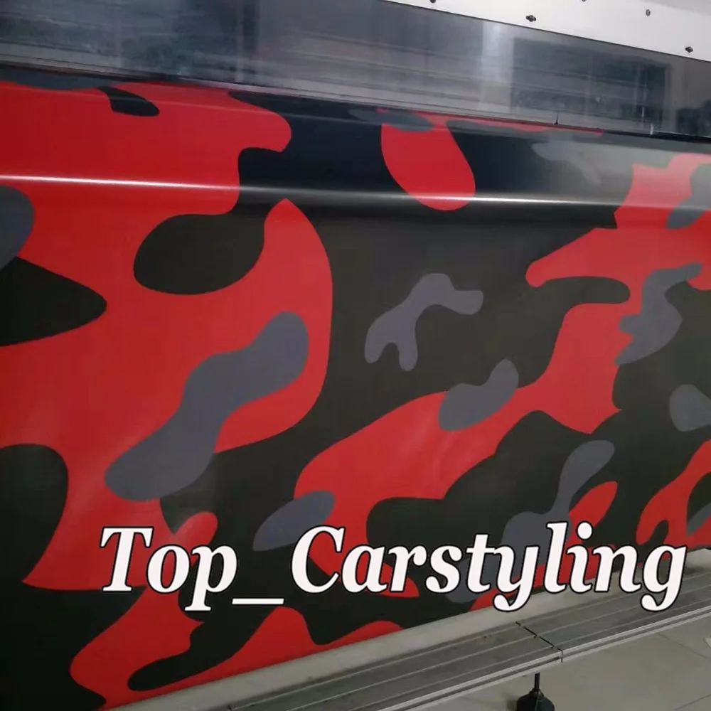 red large camo vinyl car wrapping film (3)