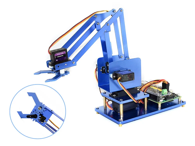 Рука робота для Pi Raspberry 4 DOF металлическая рука легко управлять рукой с помощью