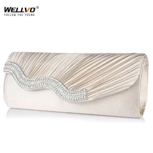 Wellvo 2018 горный хрусталь дамы клатч Для женщин вечерняя сумочка; BS010 сумка Свадебная вечеринка кошелек ручной цепи Сумки Bolsas Mujer xa108km