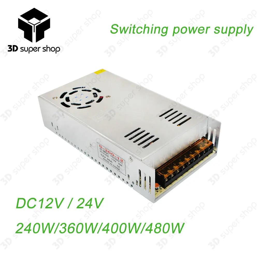 

12V 30A 360W switching power supply adapter 3d printers power led strip light transformer DC24V/15A 360W